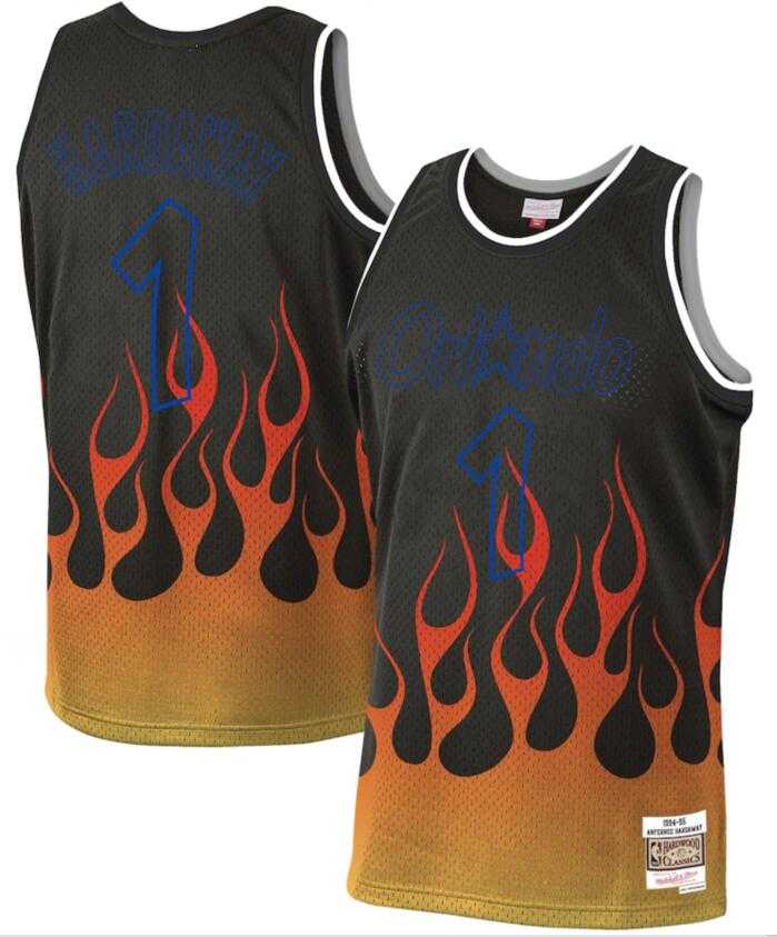 Magic 1 Penny Hardaway Black 1994-95 Hardwood Classics Flames Swingman Jersey Dzhi,We sell and wholesale Magic 1 Penny Hardaway Black 1994-95 Hardwood Classics Flames Swingman Jersey Dzhi on line form chian!
